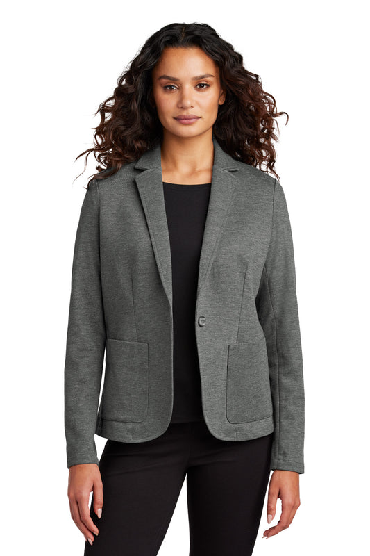 Mercer+Mettle Women's Relaxed Knit Blazer MM3031 Storm Grey Heather