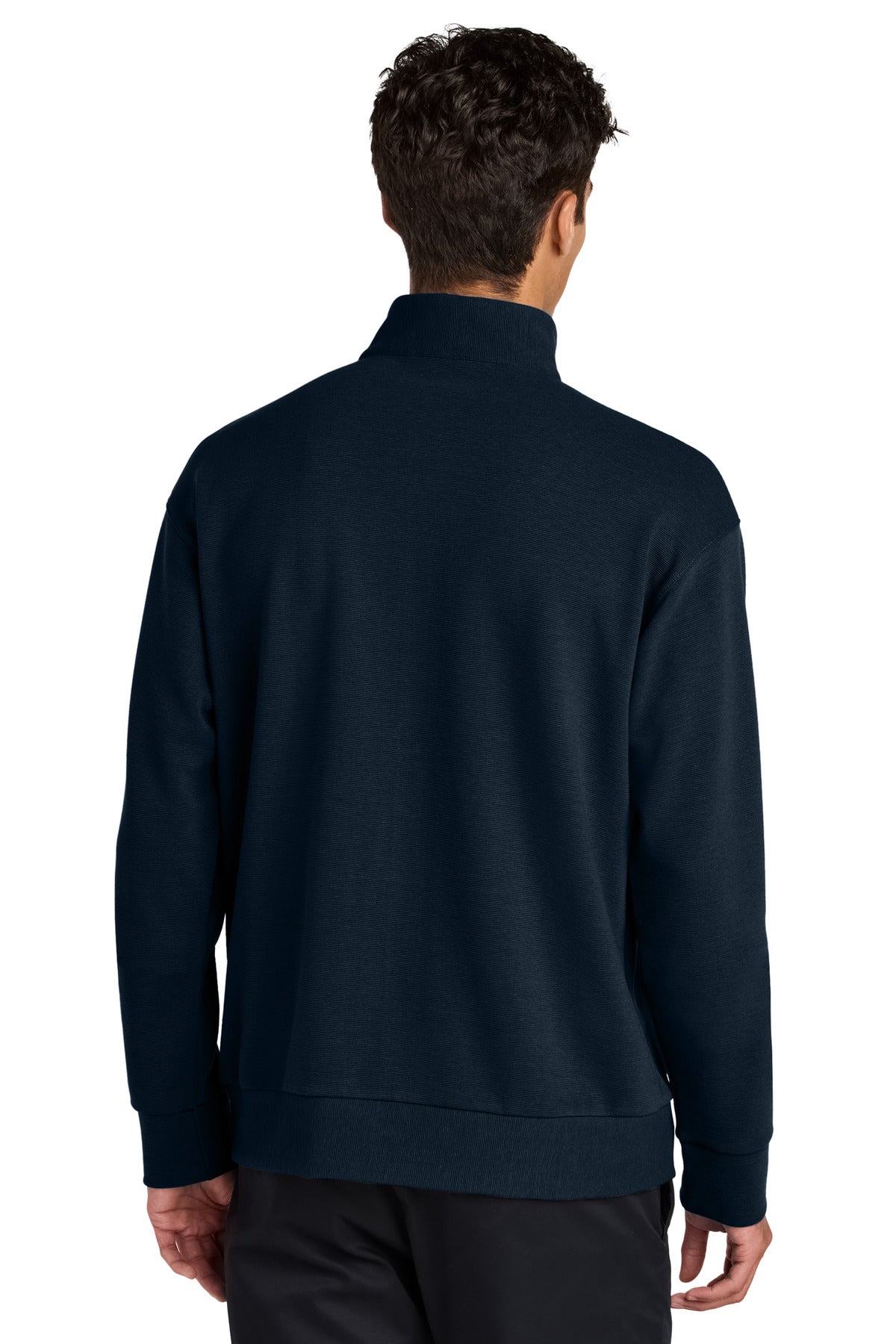 Mercer+Mettle Linear Texture 1/4-Zip MM3040 Night Navy