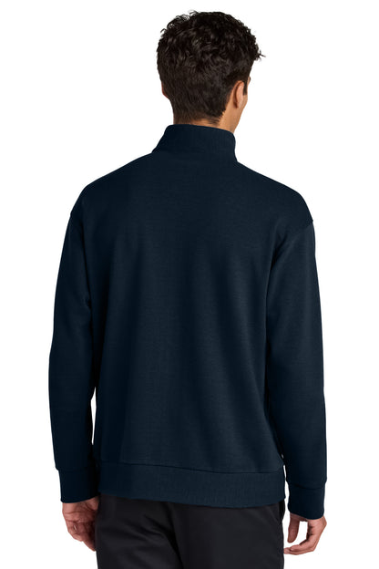 Mercer+Mettle Linear Texture 1/4-Zip MM3040 Night Navy