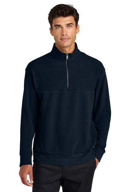 Mercer+Mettle Linear Texture 1/4-Zip MM3040 Night Navy