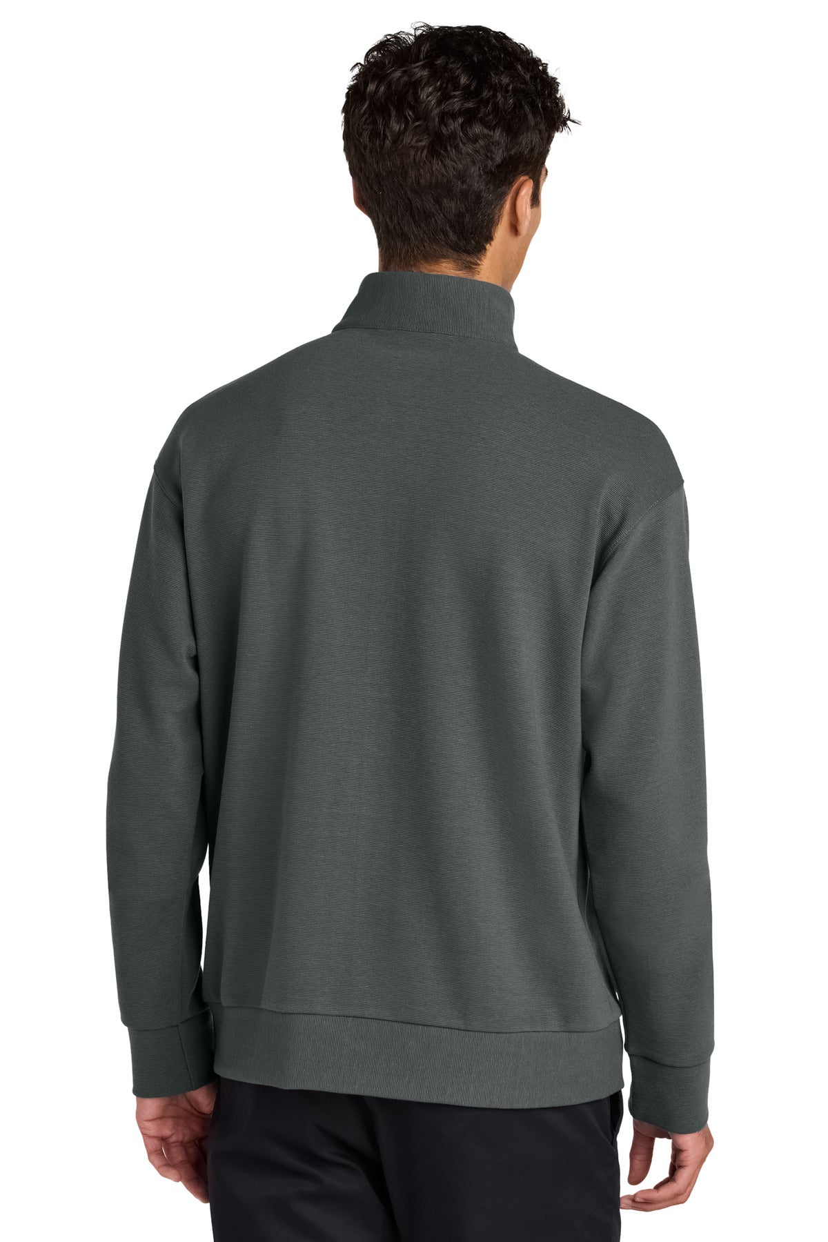 Mercer+Mettle Linear Texture 1/4-Zip MM3040 Storm Grey – Med Threads
