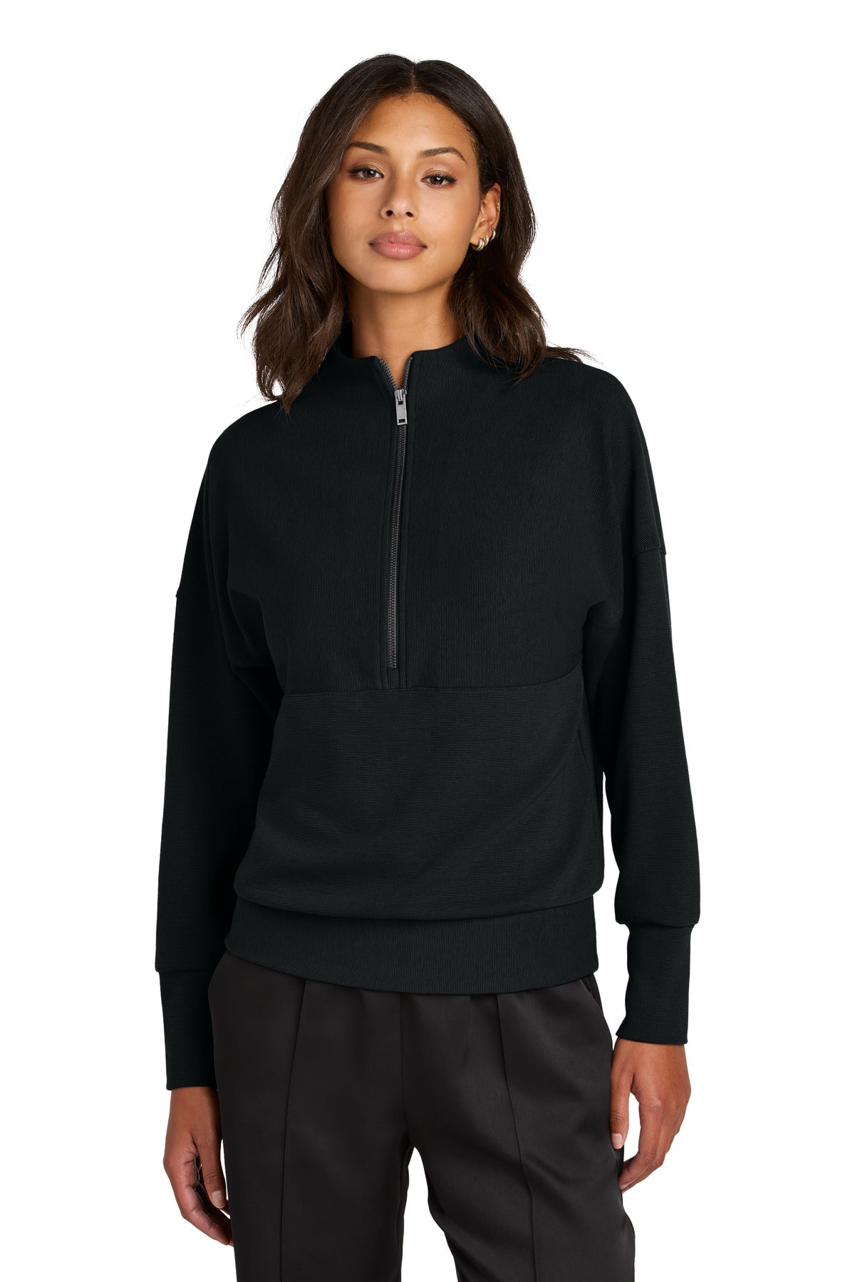 Mercer+Mettle Women's Linear Texture 1/4-Zip MM3041 image 1