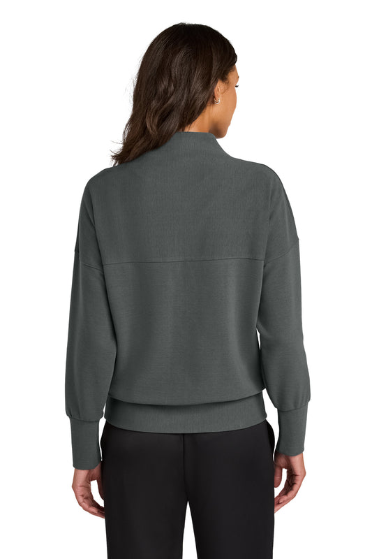 Mercer+Mettle Women's Linear Texture 1/4-Zip MM3041 Storm Grey