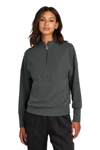 Mercer+Mettle Women's Linear Texture 1/4-Zip MM3041 Storm Grey