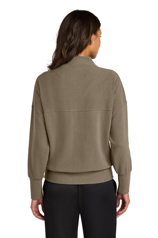 Mercer+Mettle Women's Linear Texture 1/4-Zip MM3041 Warm Taupe