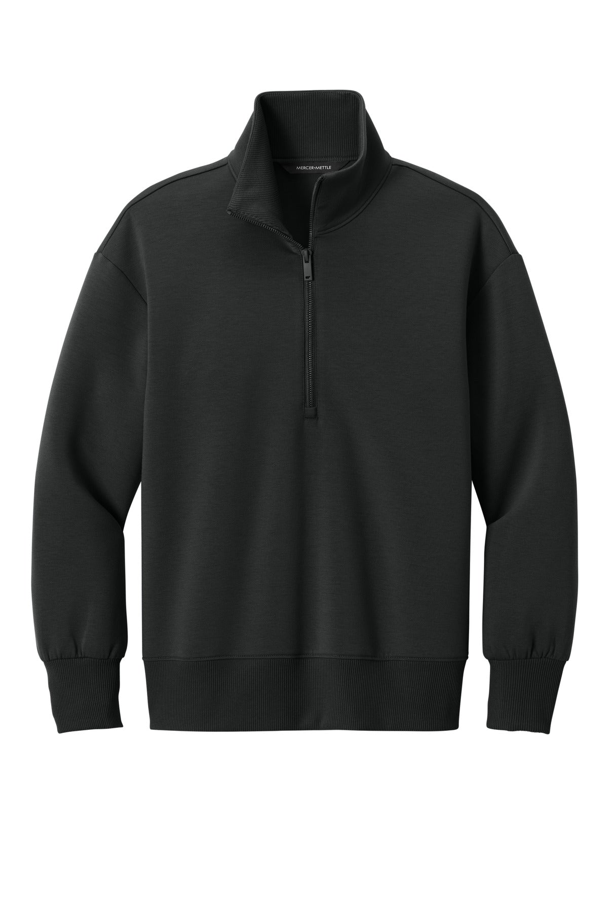 Mercer+Mettle Women's Soft Spacer 1/4-Zip MM3101 Deep Black
