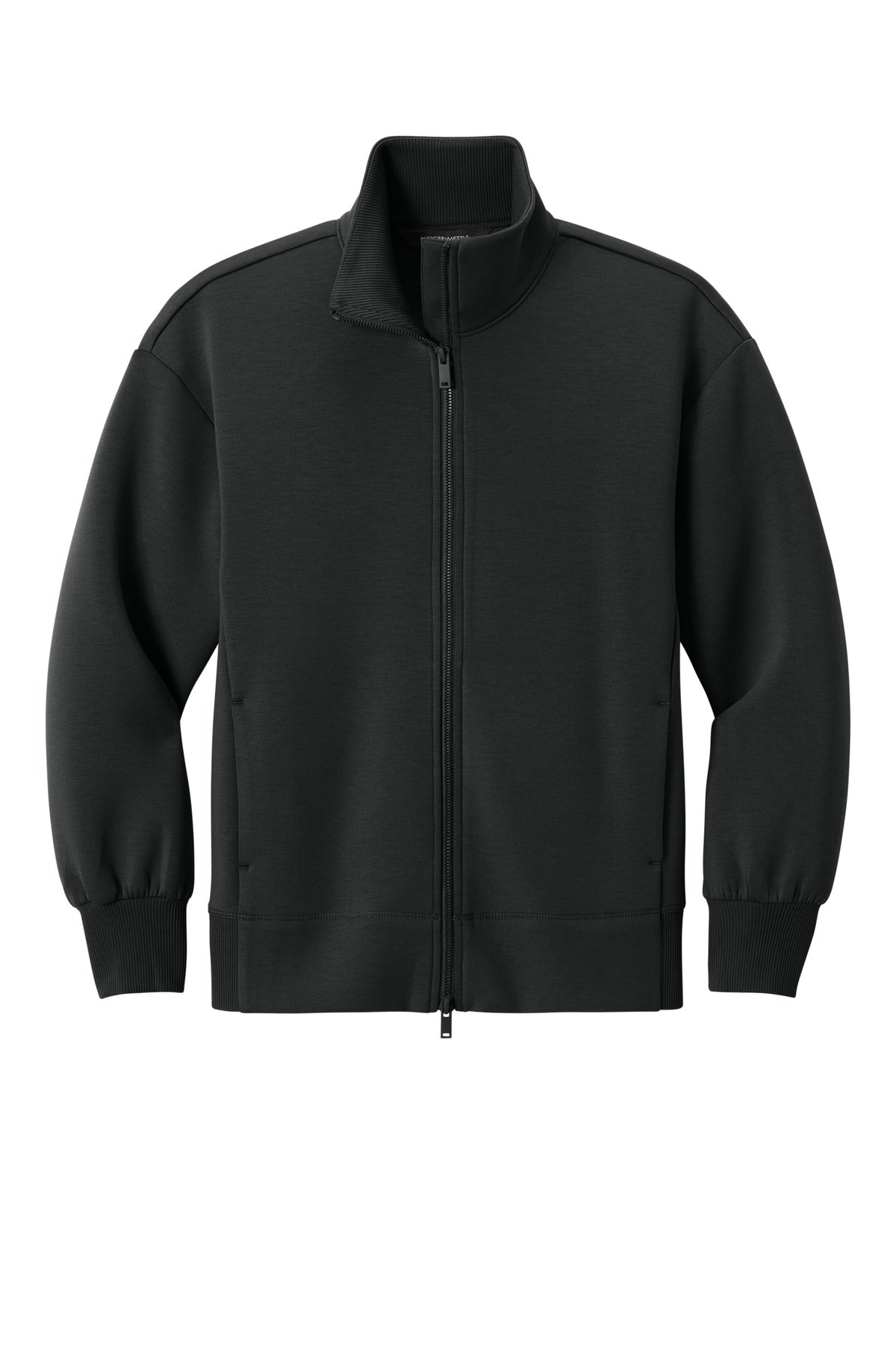 Mercer+Mettle Women's Soft Spacer Full-Zip MM3103 Deep Black