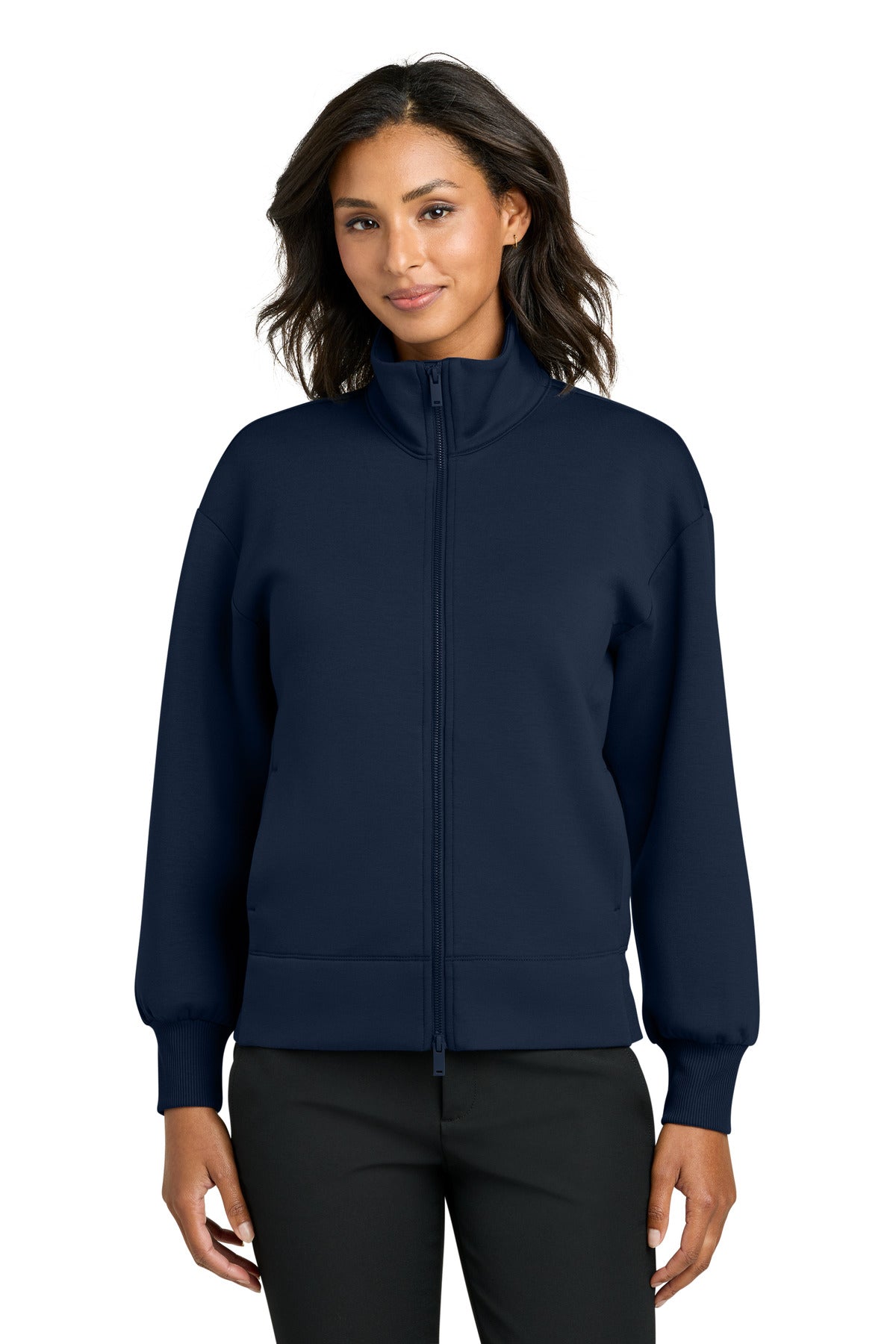Mercer+Mettle Women's Soft Spacer Full-Zip MM3103 Night Navy