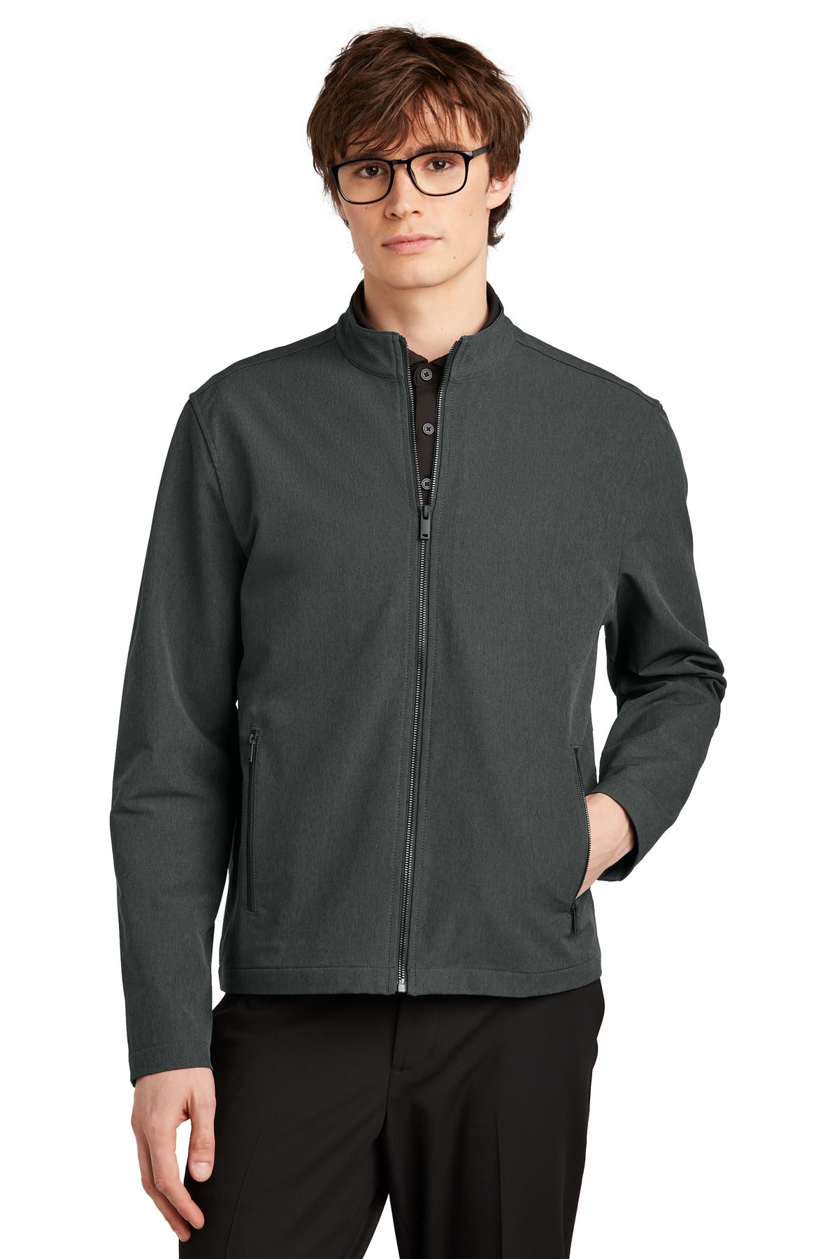Mercer+Mettle Stretch Soft Shell Jacket MM7102 Anchor Grey Heather