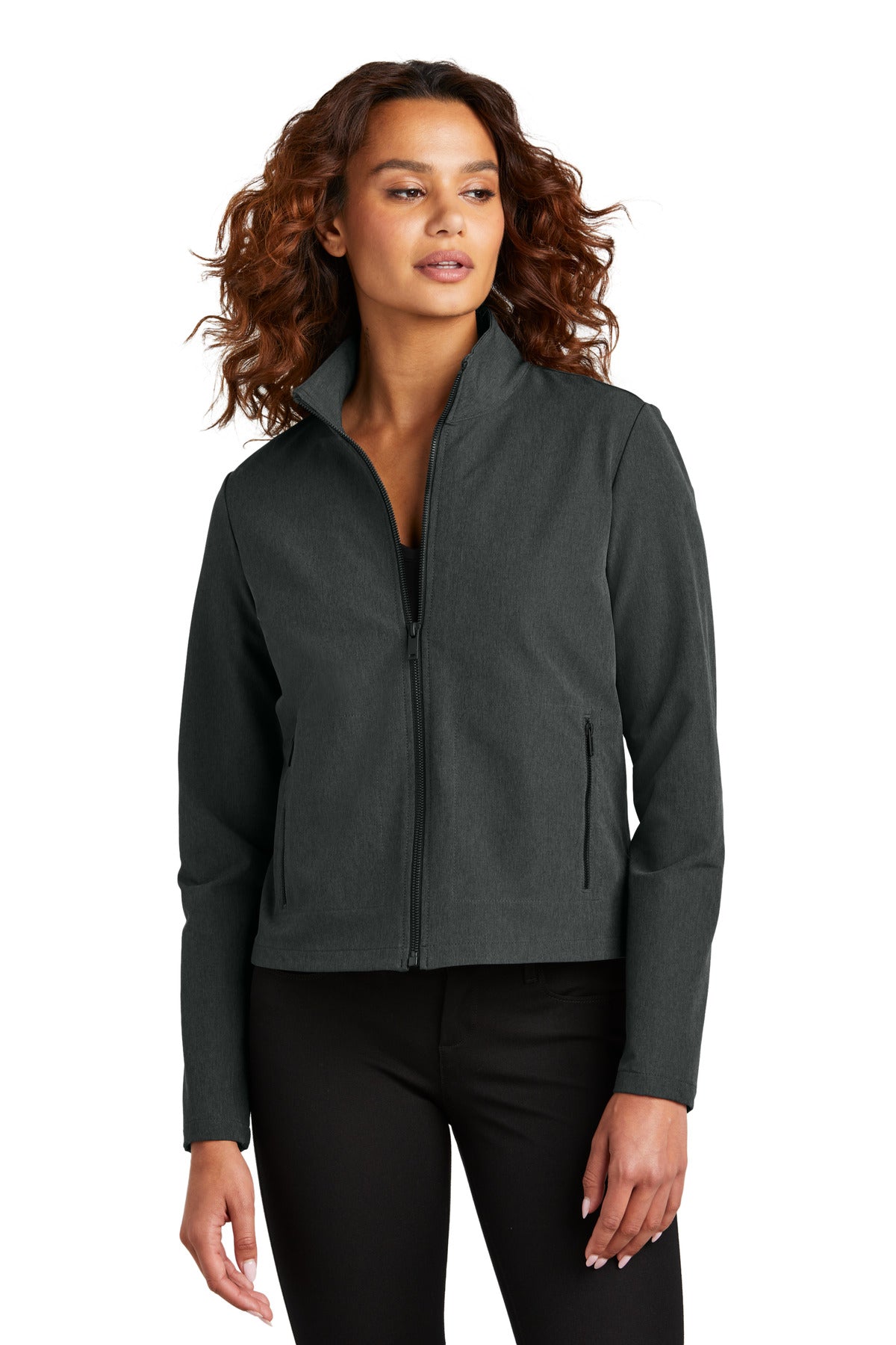 Mercer+Mettle Women's Stretch Soft Shell Jacket MM7103 Anchor Grey Heather