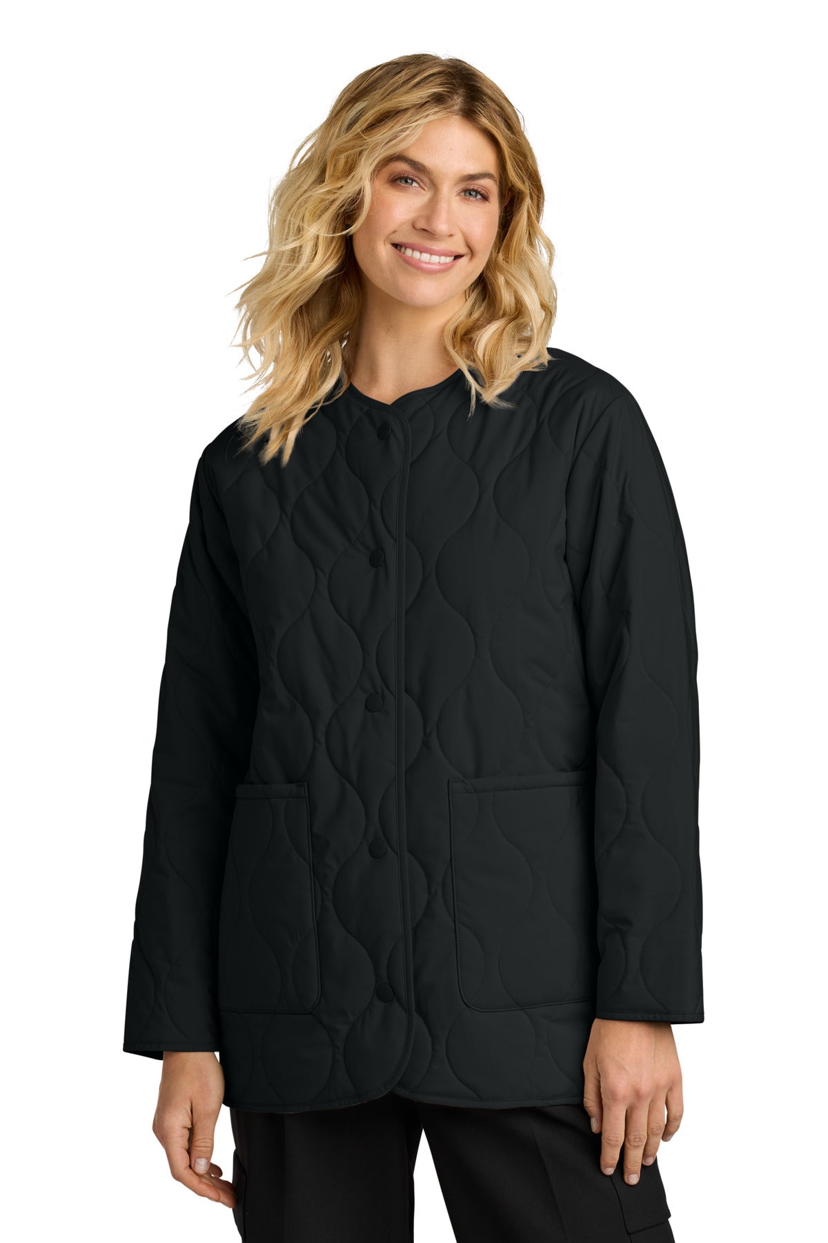 Mercer+Mettle Women's Quilted Liner Jacket MM7203 Deep Black
