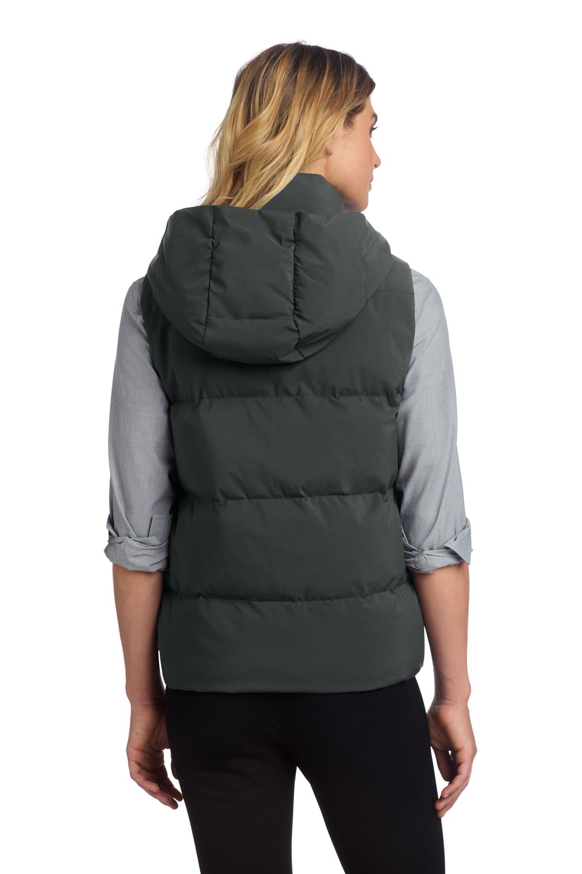Mercer+Mettle Women's Puffy Vest MM7217 Anchor Grey