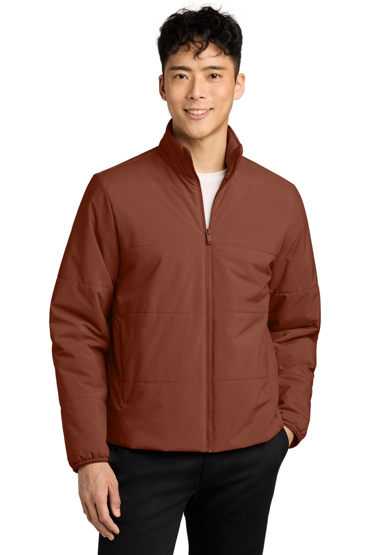 Mercer+Mettle Brookline Quilted Jacket MM7220 Dark Sienna