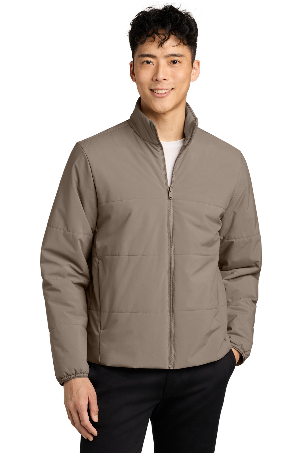 Mercer+Mettle Brookline Quilted Jacket MM7220 Warm Taupe