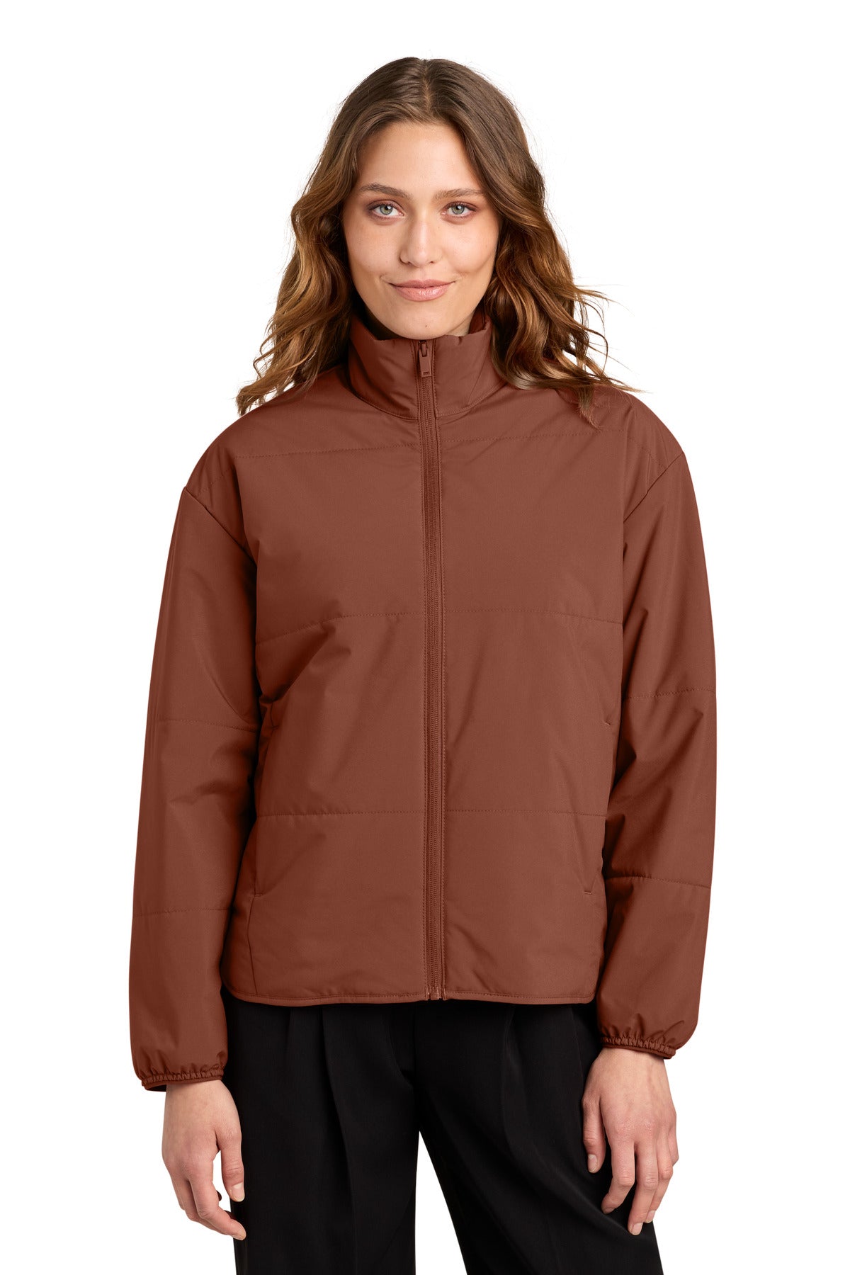 Mercer+Mettle Women's Brookline Quilted Jacket MM7221 Dark Sienna