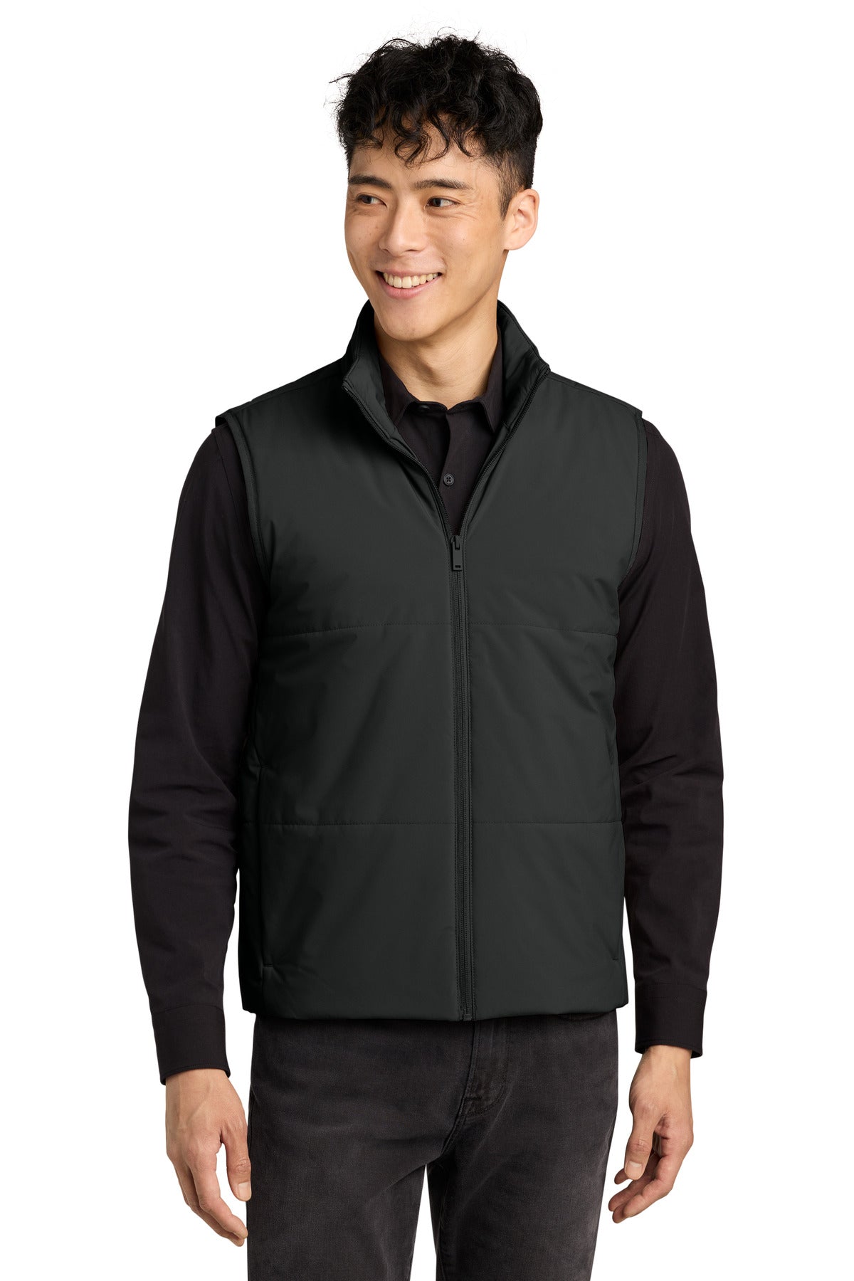 Mercer+Mettle Brookline Quilted Vest MM7222 Deep Black