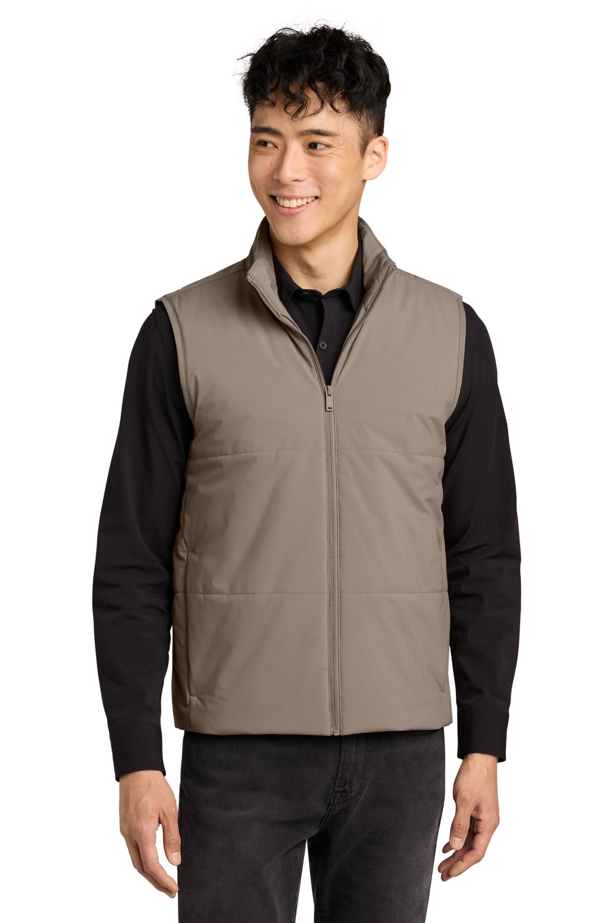 Mercer+Mettle Brookline Quilted Vest MM7222 Warm Taupe
