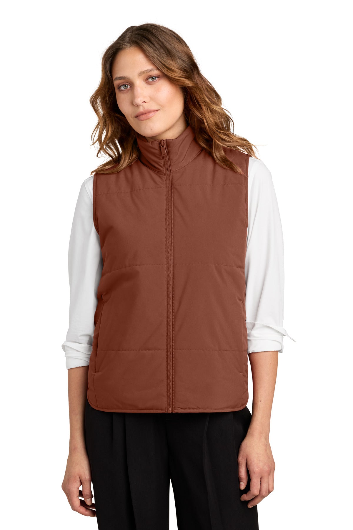 Mercer+Mettle Women's Brookline Quilted Vest MM7223 Dark Sienna