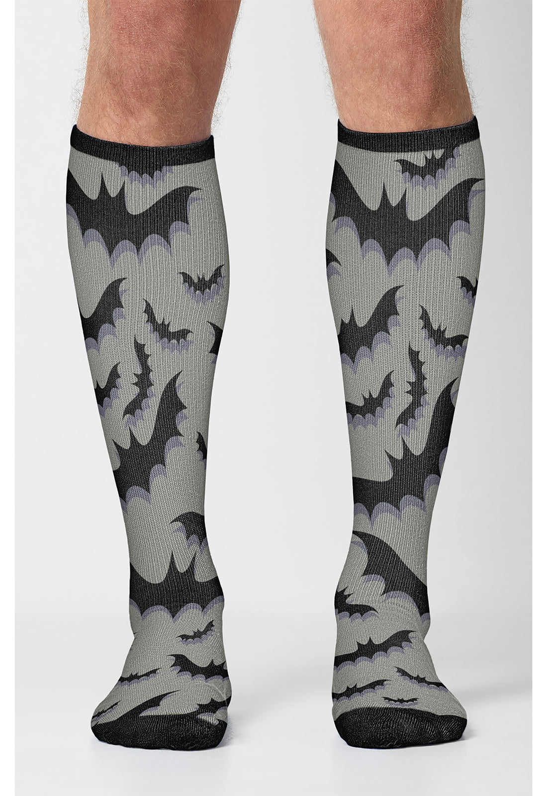 Legwear MPRINTSUPPOR Men's 10-15mmHg Compression Socks Bat Crazy