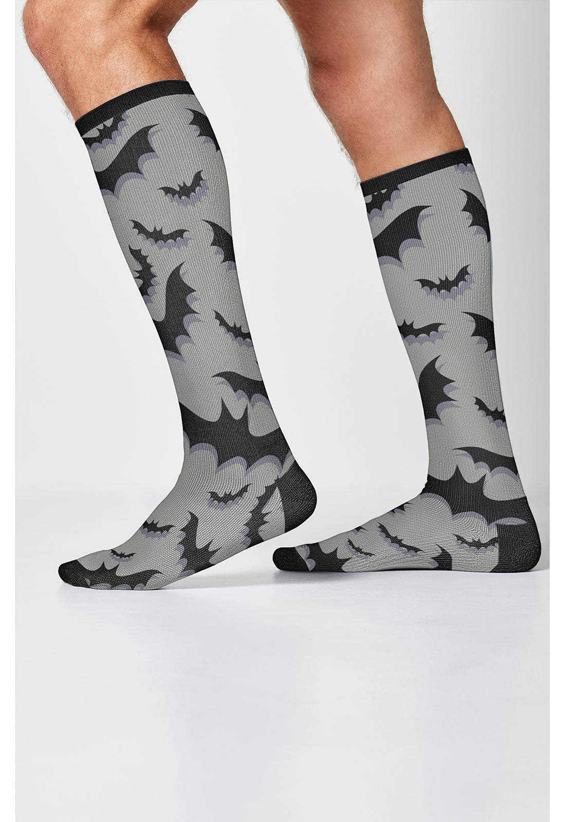 Legwear MPRINTSUPPOR Men's 10-15mmHg Compression Socks Bat Crazy