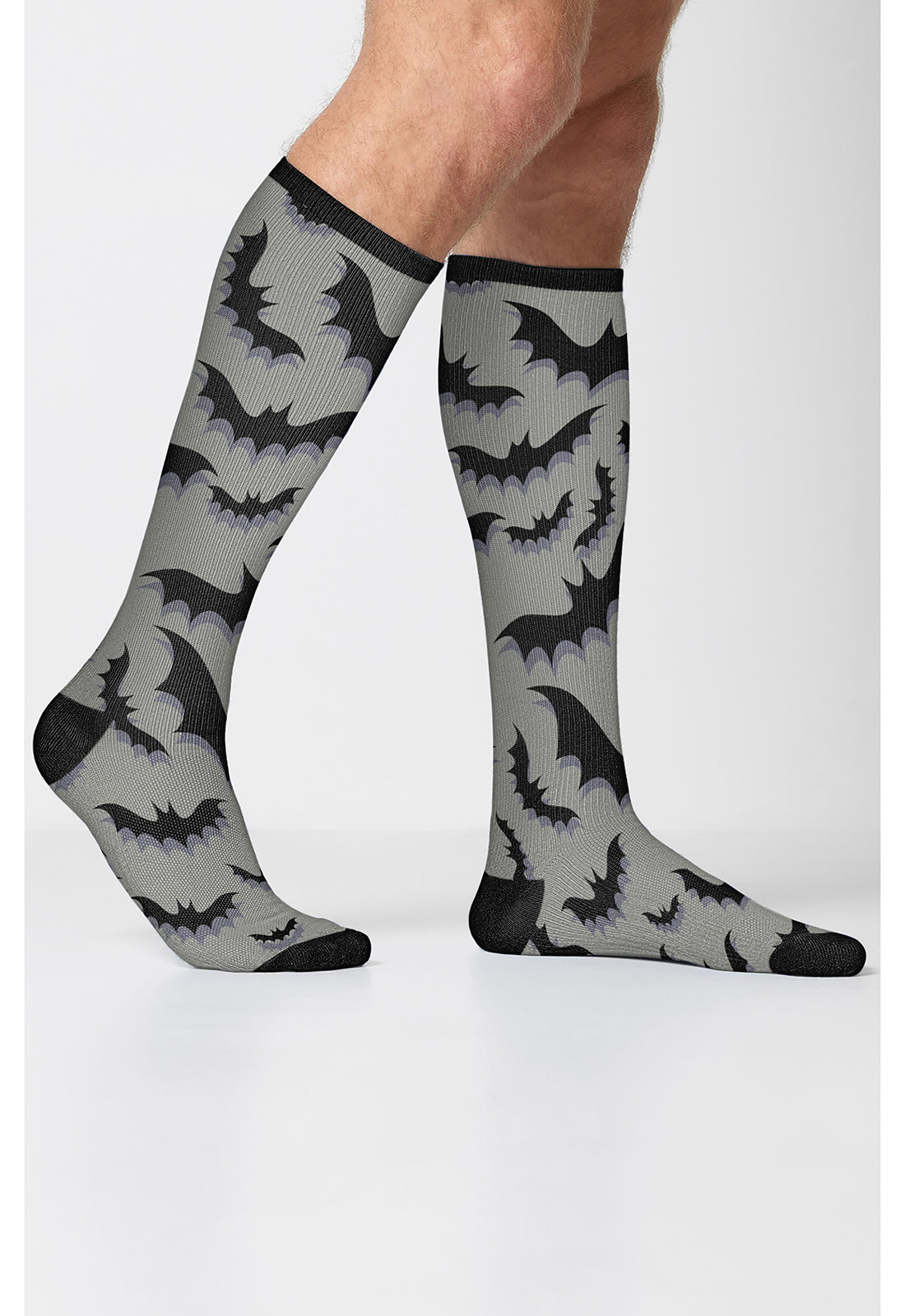 Legwear MPRINTSUPPOR Men's 10-15mmHg Compression Socks Bat Crazy