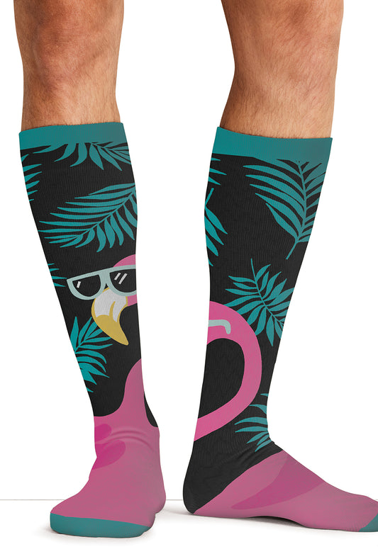 Legwear MPRINTSUPPOR Men's 10-15Mmhg Compression Socks Cool Flamingo