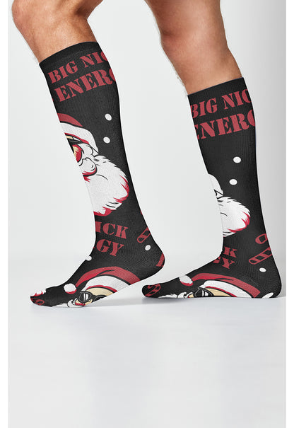 Legwear MPRINTSUPPOR Men's 10-15mmHg Compression Socks Santa Nick