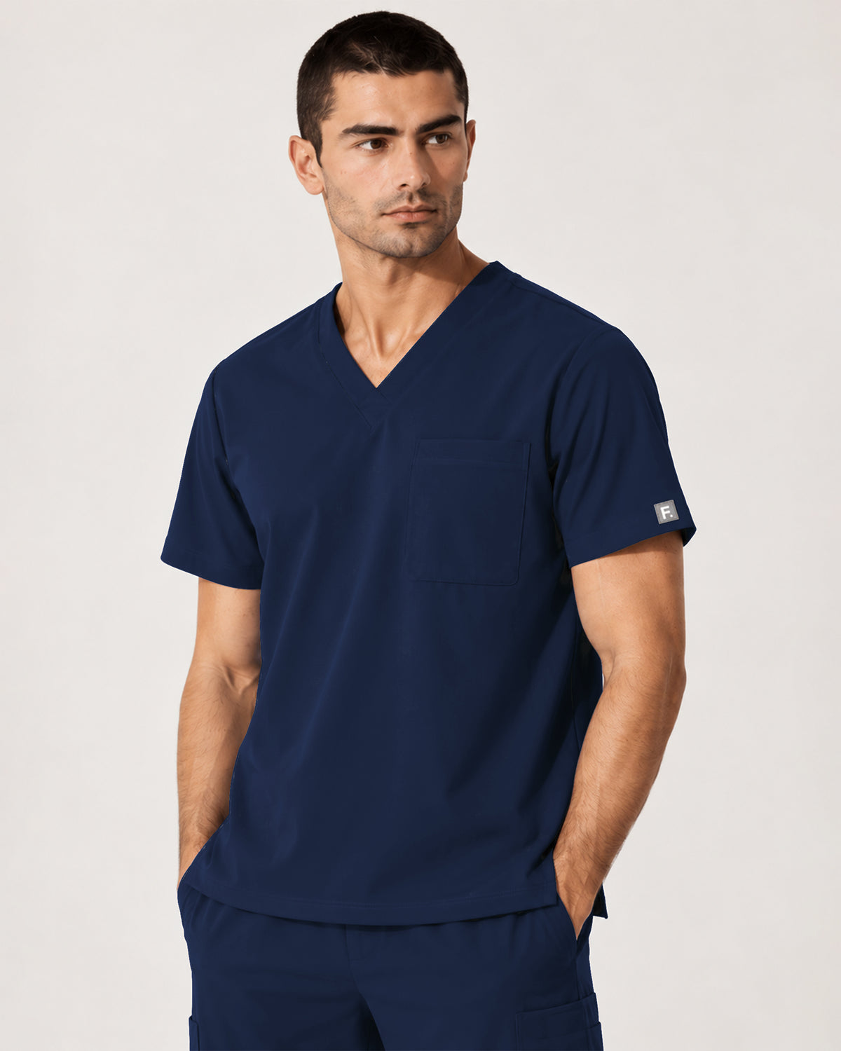 Foundry Men's 1505 Cobalt Men'S 1 Pocket V-Neck Top Navy