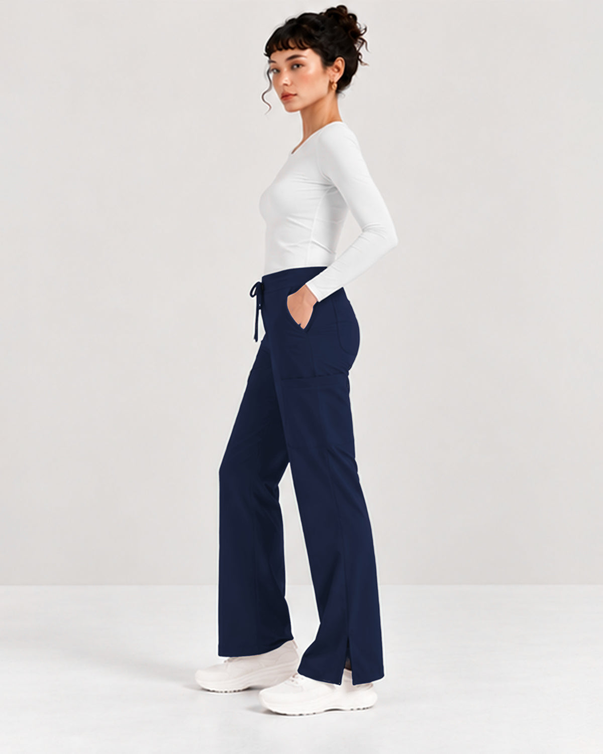 Foundry Women's 2005 Jasmine 5 Pocket Mini Flare Cargo Pant Navy
