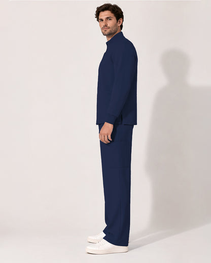 Foundry Men's 6505 Slate Men'S 2 Pocket Scrub Jacket Navy