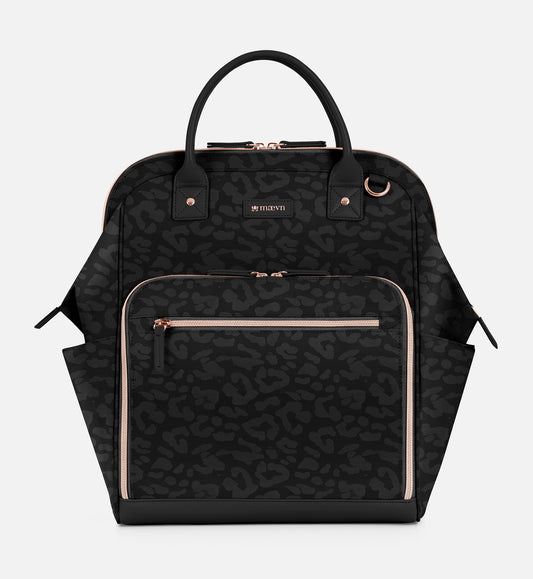 ReadyGo NB003 Clinical Backpack Black Leopard Jacquard