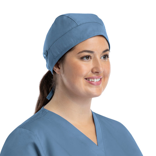 Scrub Cap NC015 Unisex Cap with Button Aquamarine