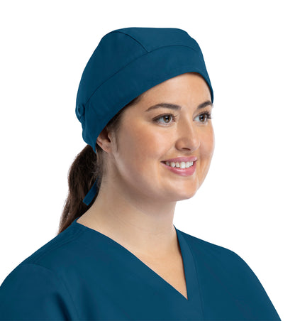Scrub Caps NC015 Unisex Cap With Button Caribbean Blue (CRB)