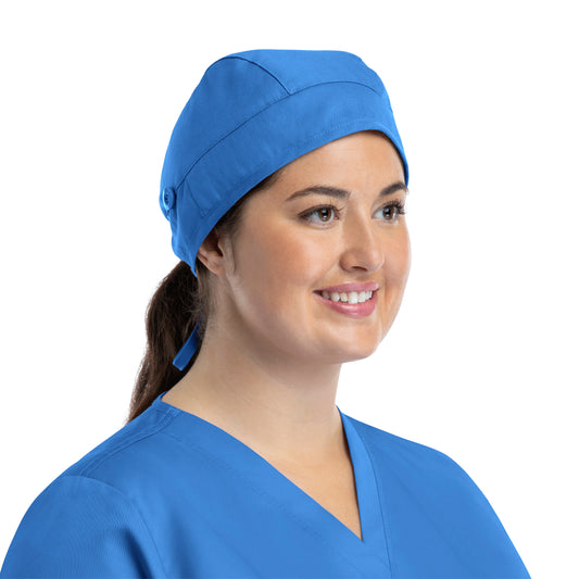 Scrub Cap NC015 Unisex Cap with Button MAUI BLUE