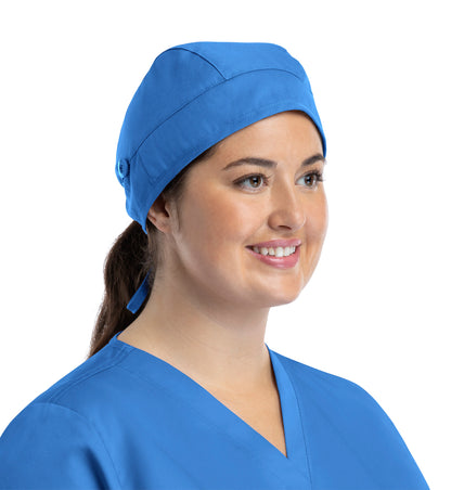 Scrub Caps NC015 Unisex Cap With Button Malibu Blue (MBLB)