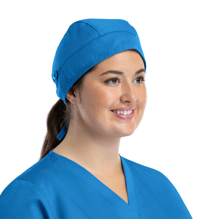 Scrub Caps NC015 Unisex Cap With Button Pacific Blue (PCBB)