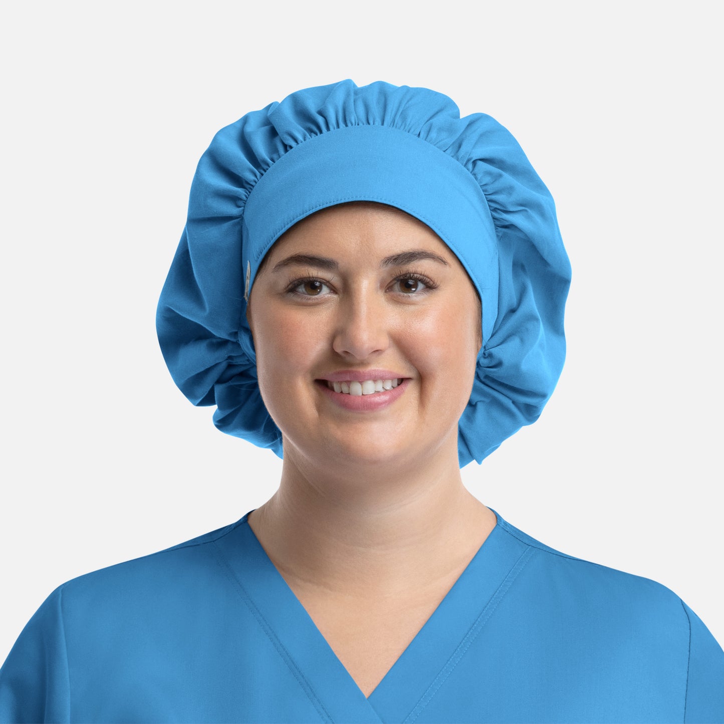 Scrub Cap NC020 Unisex Bouffant Cap Cyan Blue