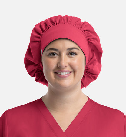 Scrub Caps NC020 Unisex Bouffant Cap Deep Coral (DCRB)
