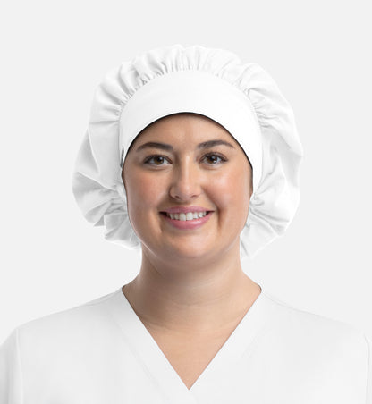 Scrub Caps NC020 Unisex Bouffant Cap White (WHTB)