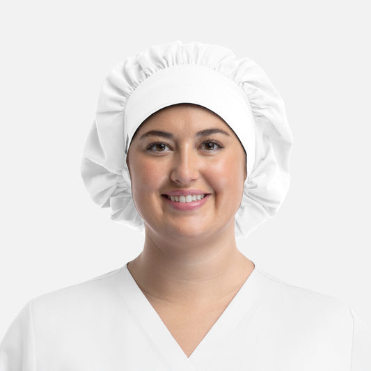 Scrub Cap NC020 Unisex Bouffant Cap White