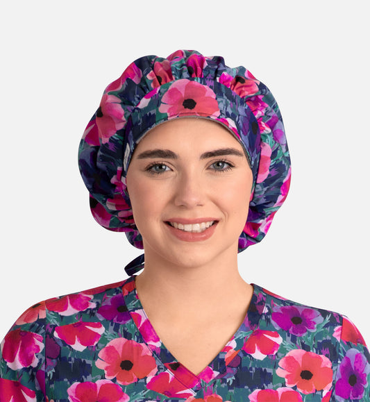 Scrub Cap NC325 Unisex Printed Bouffant Cap Autumn Bloom