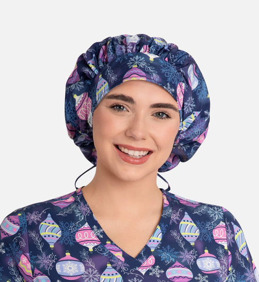 Scrub Cap NC325 Unisex Printed Bouffant Cap Frosted Ornaments