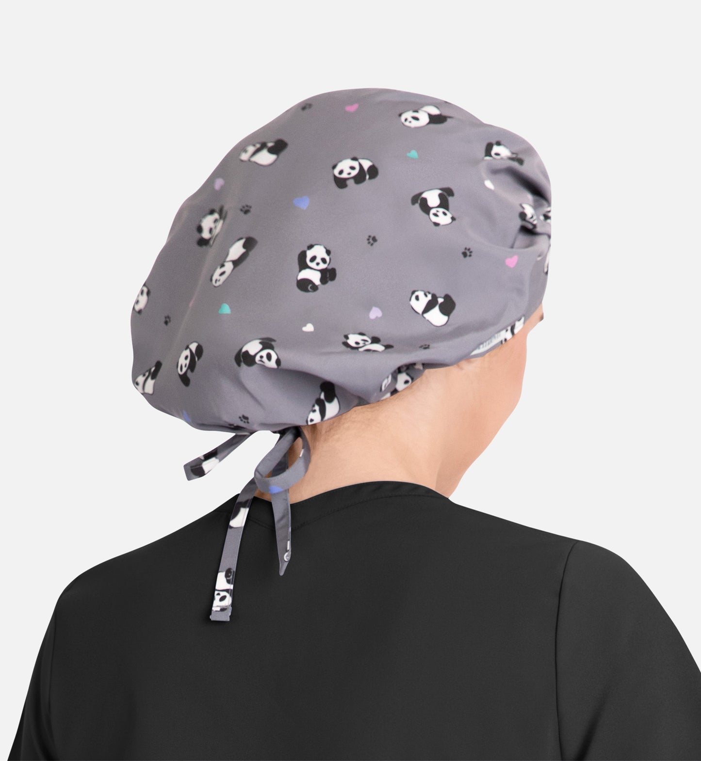 Scrub Cap NC325 Unisex Printed Bouffant Cap Happy Panda