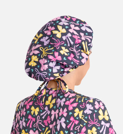 Scrub Cap NC325 Unisex Printed Bouffant Cap Ribbons of hope