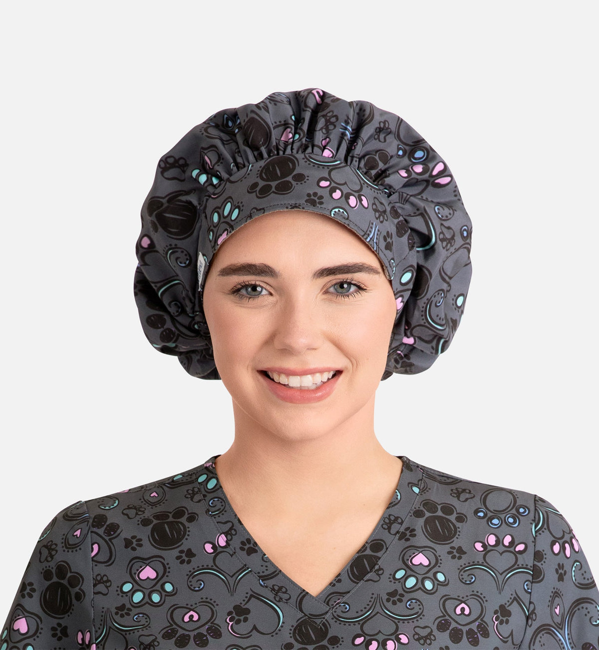 Scrub Cap NC325 Unisex Printed Bouffant Cap image 1