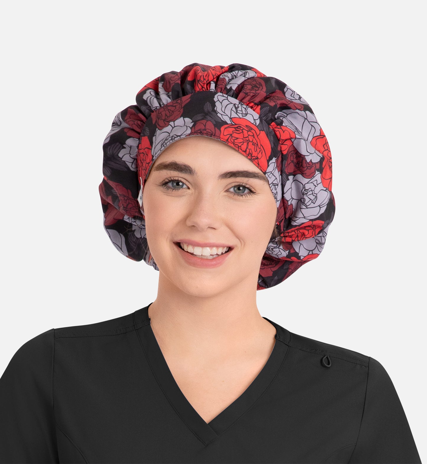 Scrub Caps NC325 Printed Unisex Bouffant Cap Rosy Bloom (RSBL)
