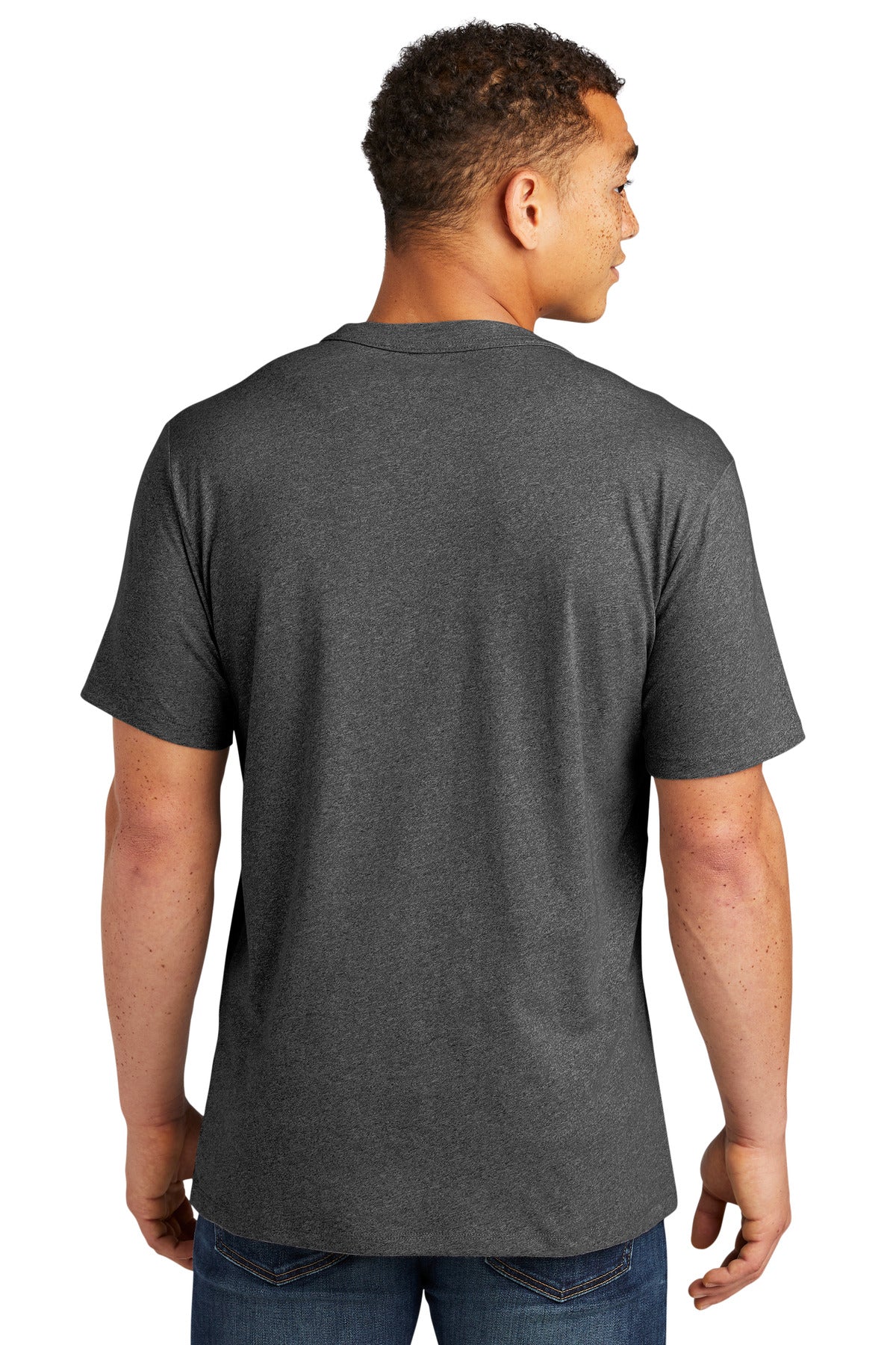New Era  Heritage Blend Crew Tee. NEA100 Black Heather
