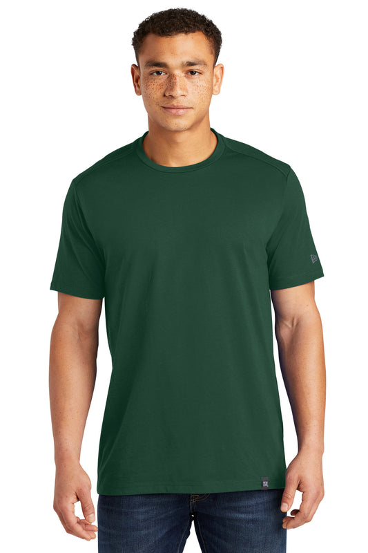 New Era  Heritage Blend Crew Tee. NEA100 Dark Green