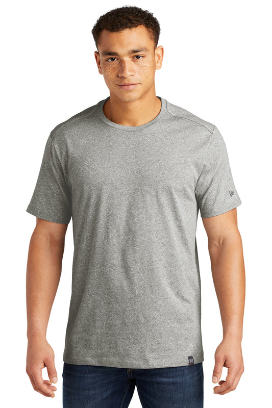 New Era  Heritage Blend Crew Tee. NEA100 Light Graphite Twist