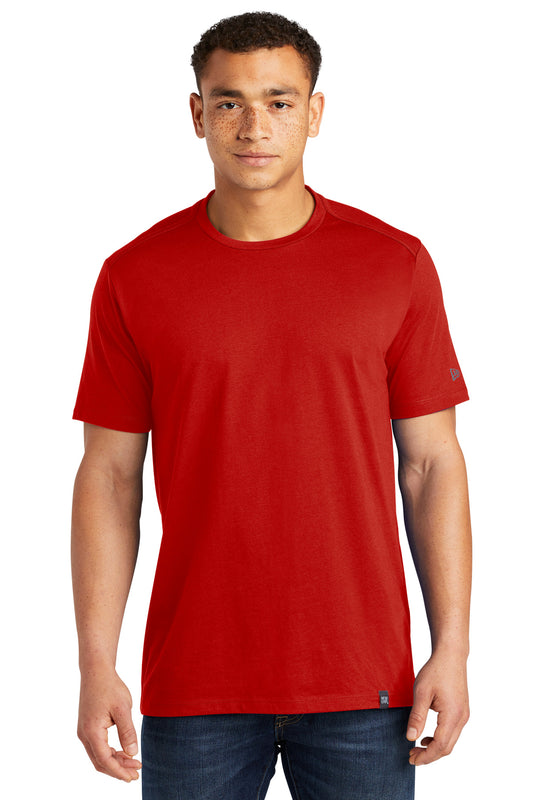 New Era  Heritage Blend Crew Tee. NEA100 Scarlet